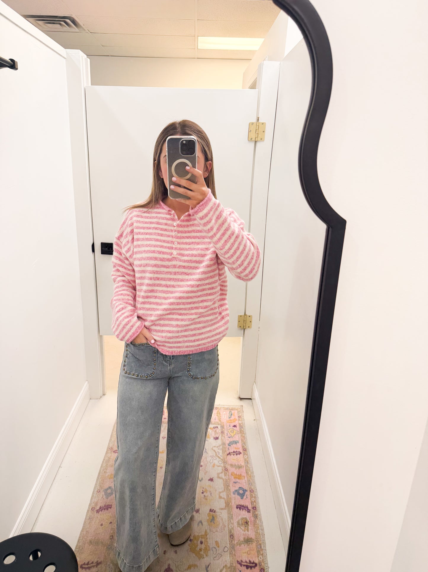 Bubble Striped Henley