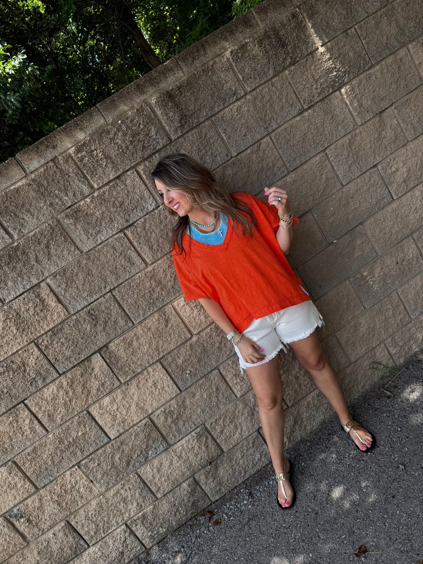 Cove White Denim Shorts