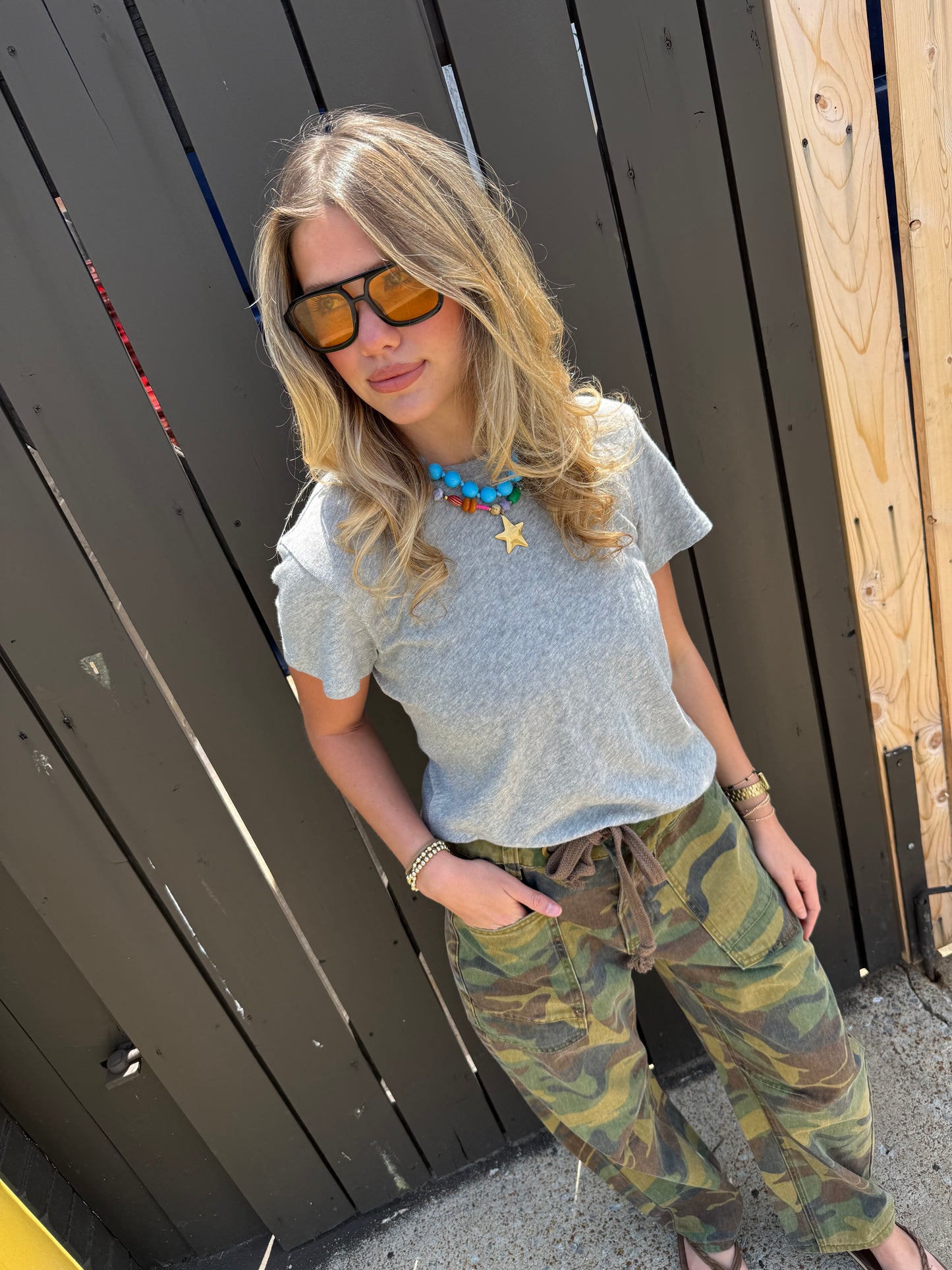 Z Supply Foundation Slub Tee Heather Grey