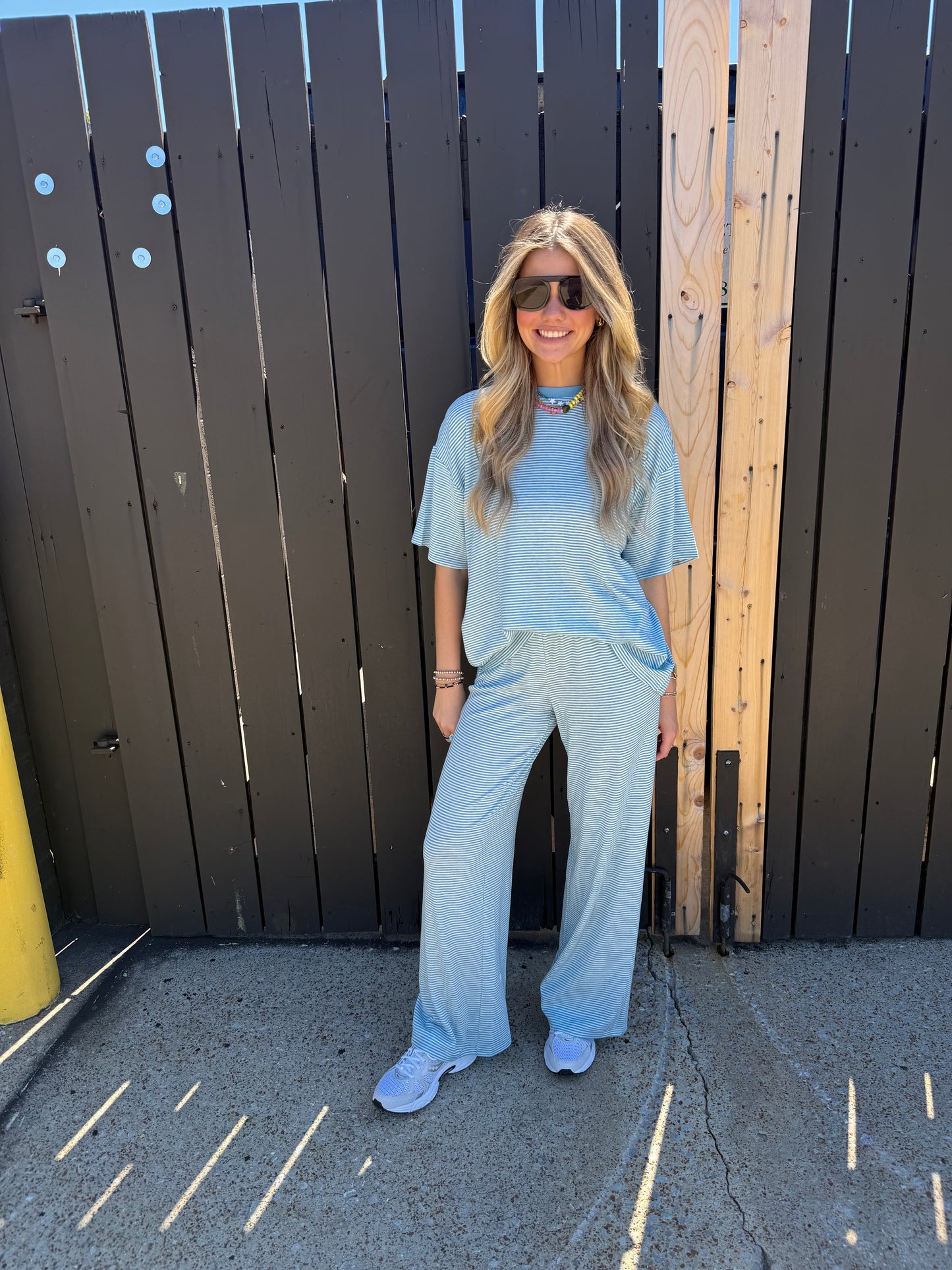 Lola Stripe Pants Blue