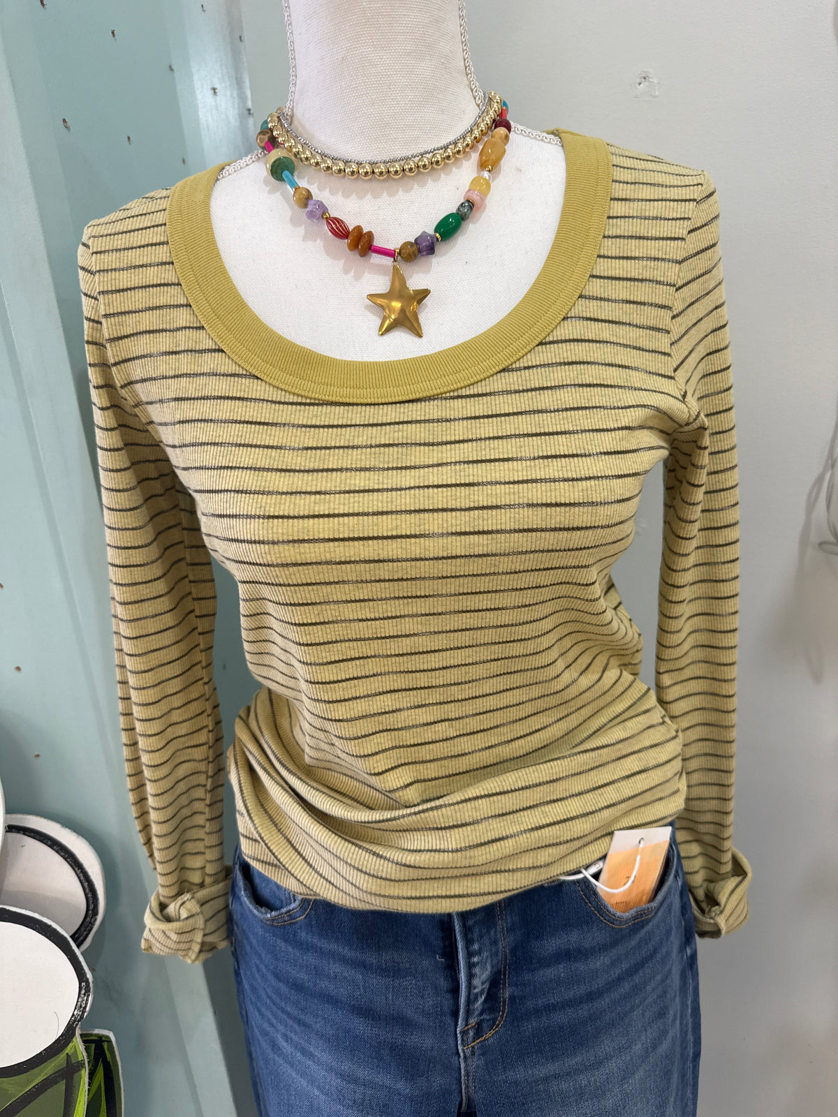Rowan Ribbed Top Yellow