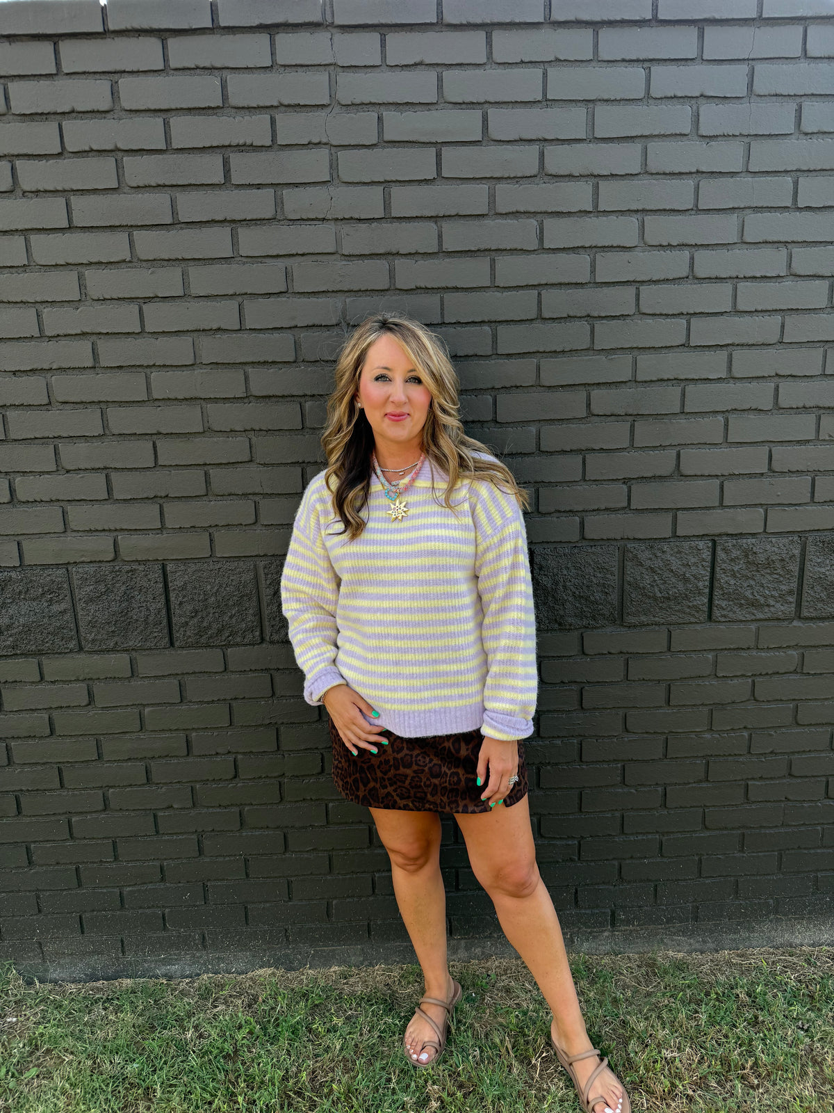 Nate Notched Yellow Sweater