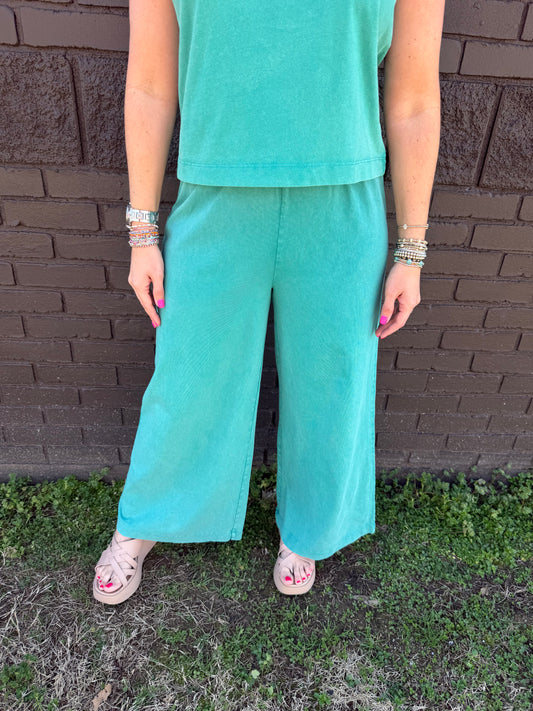 Z Supply Scout Jersey Crop Flare Pant La Palma