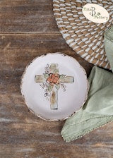 Etta B Floral Center Cross