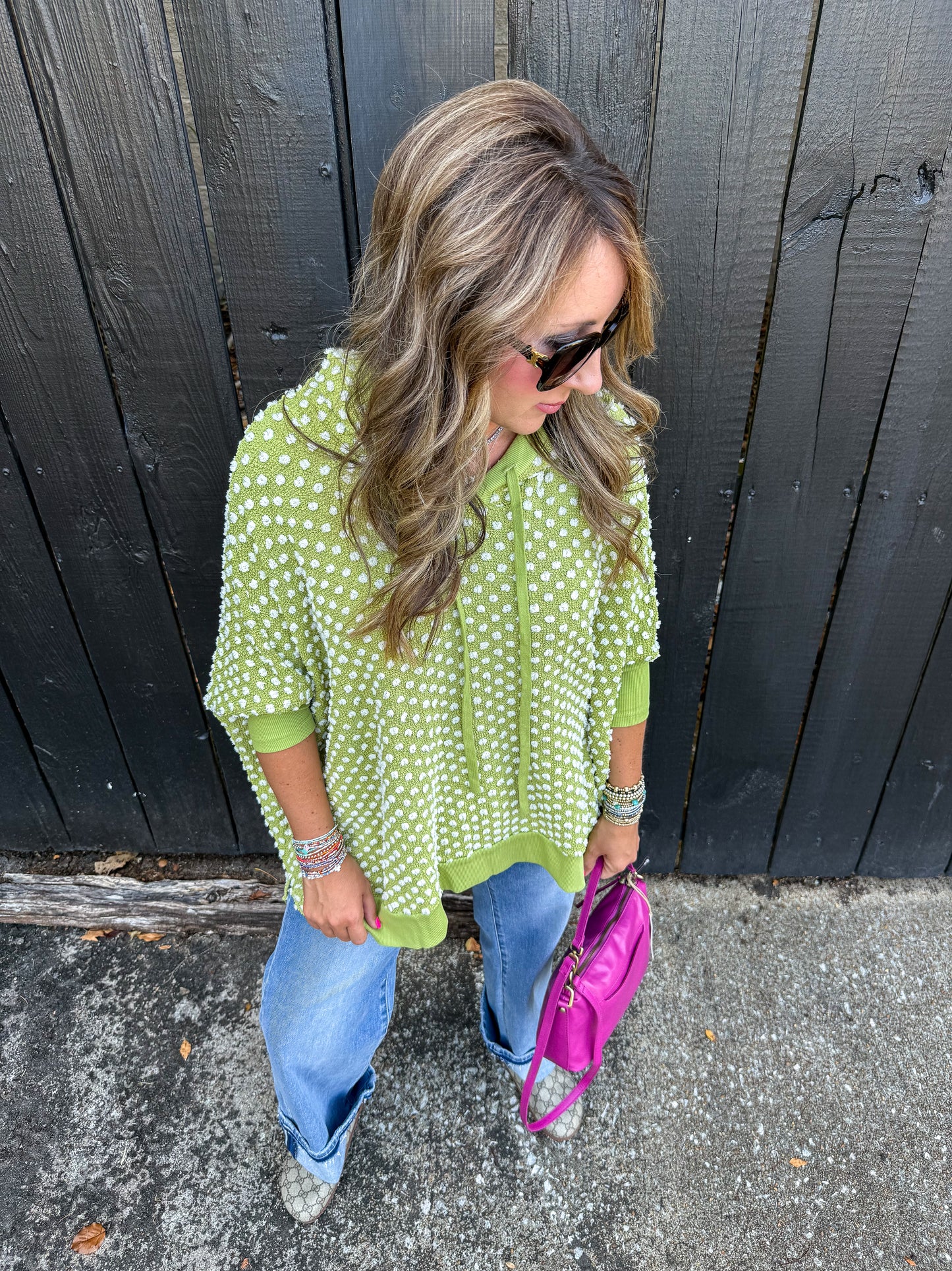 Tate Textured Lime Top