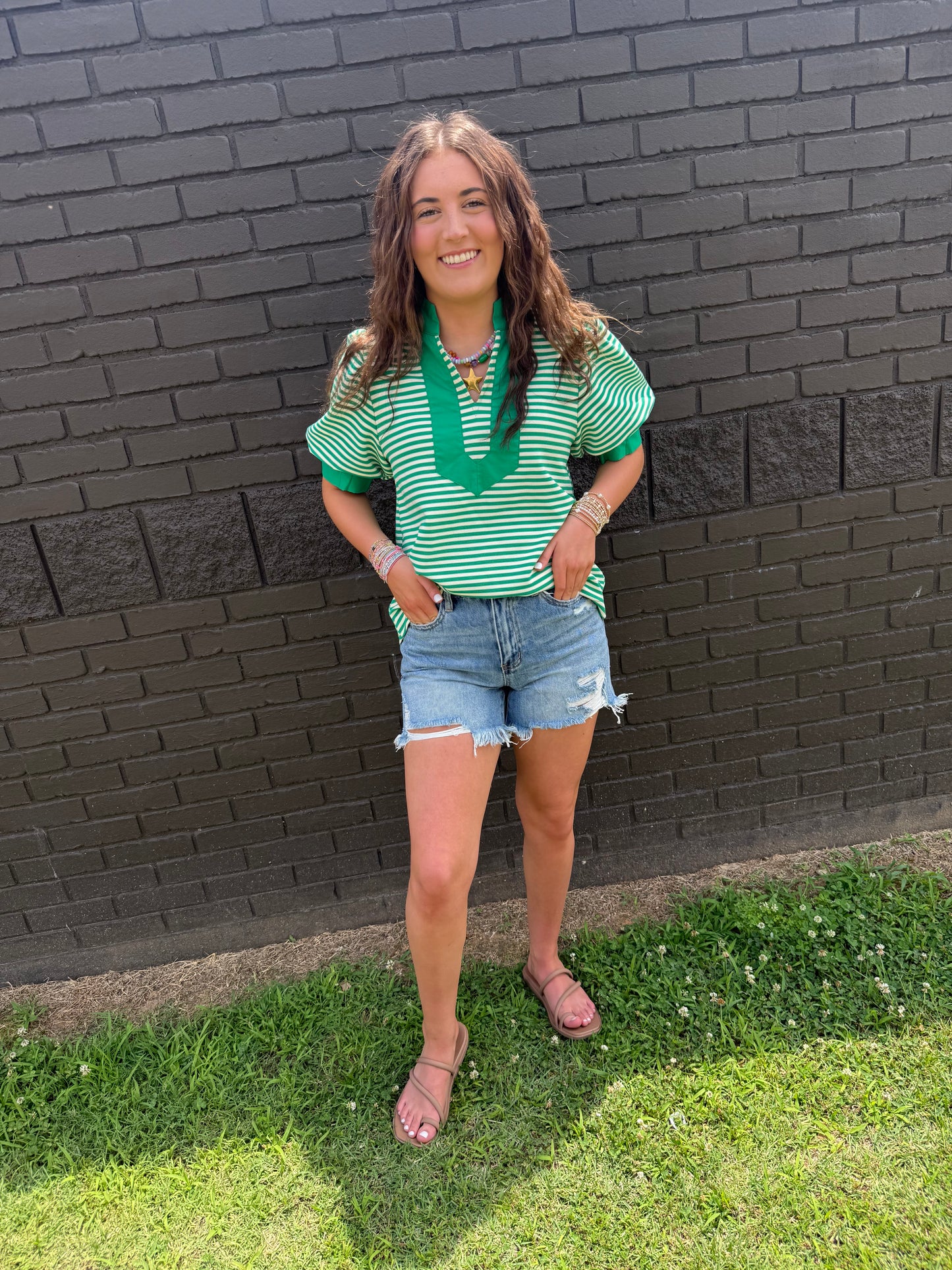 Rally Green Top