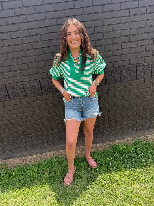 Rally Green Top
