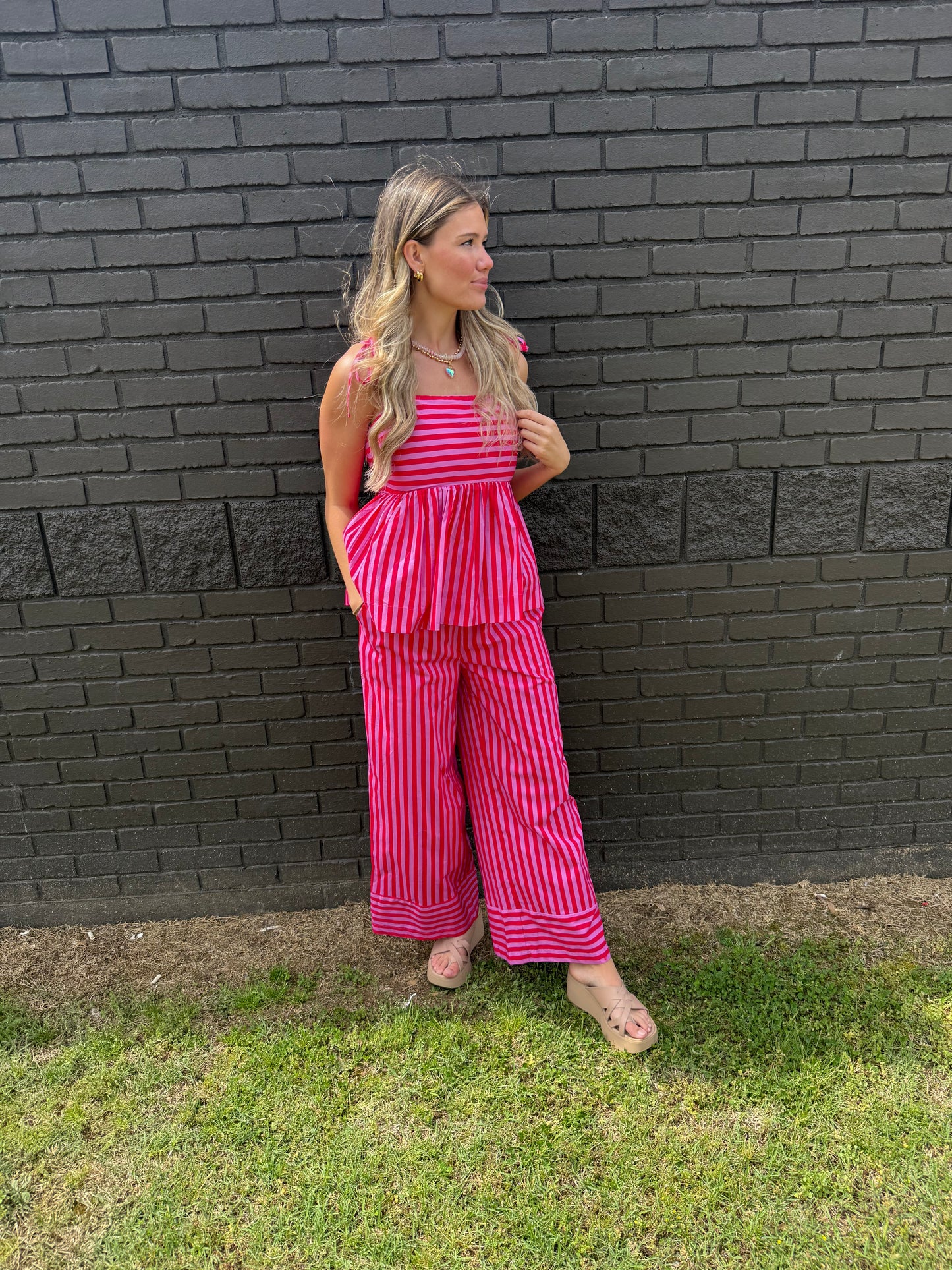 Berry Stripe Top