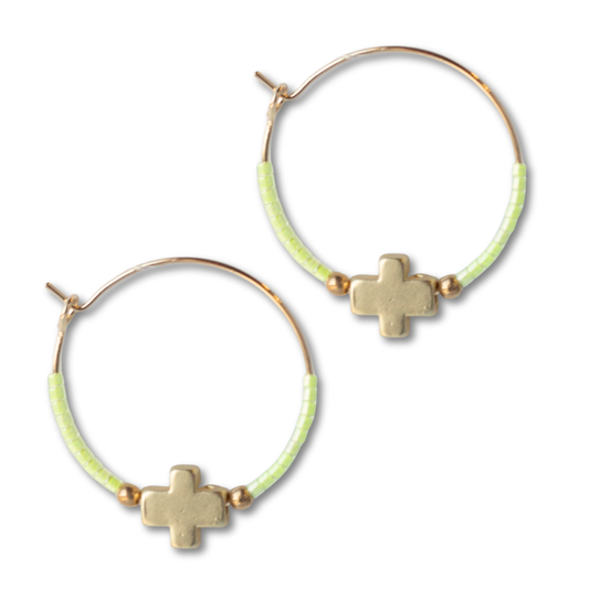 Faithful Earrings: Lime