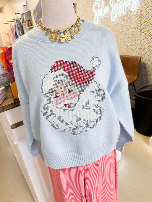 Santa Embroidered Sweater