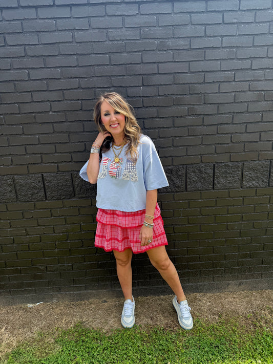 Red White and Cool Skort