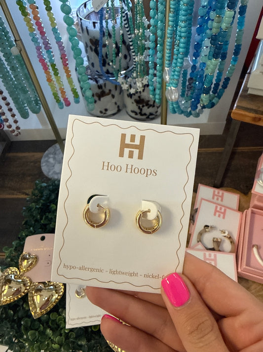 Hoo Hoops 14mm Gold Huggies
