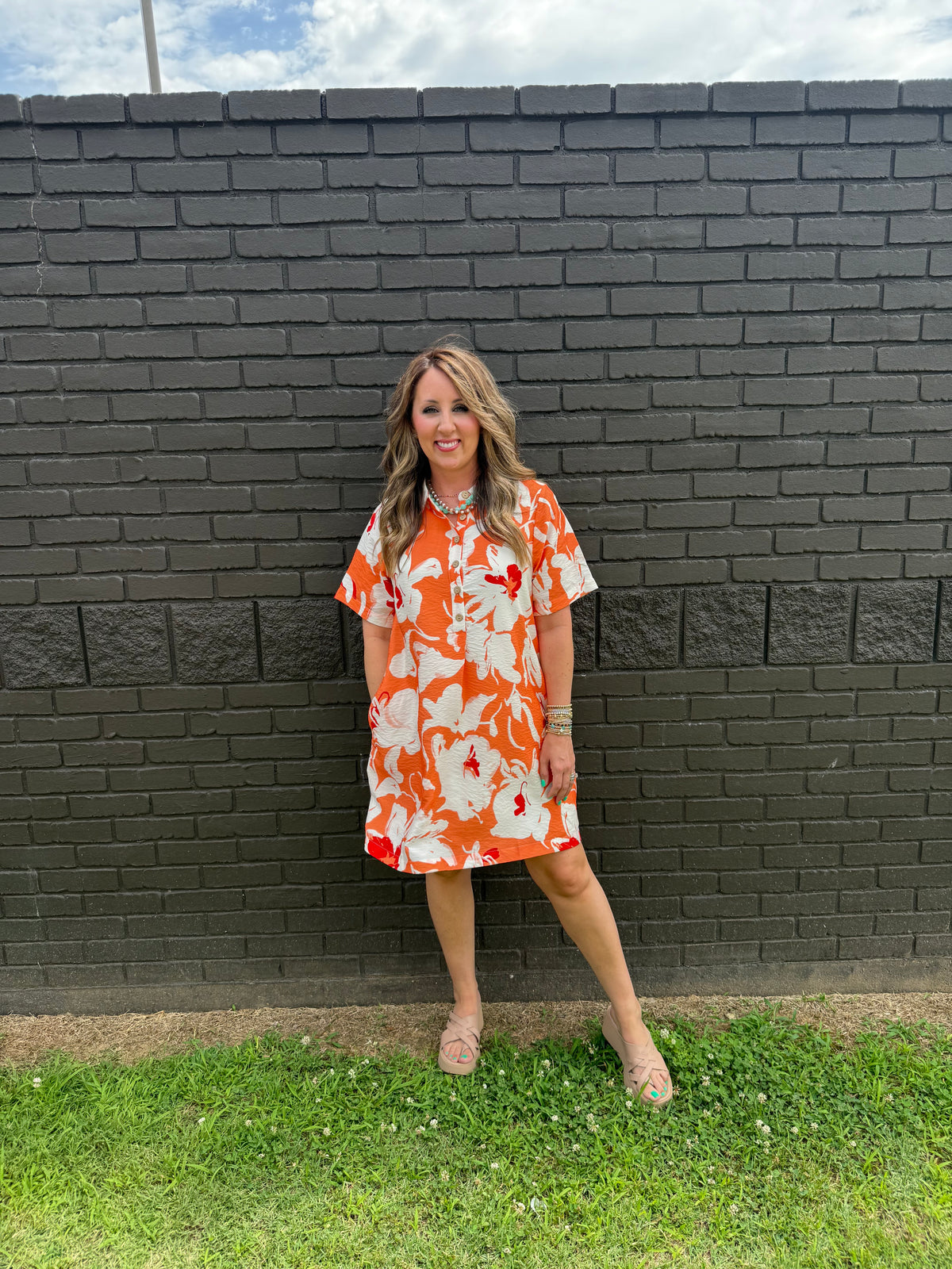 Jaded Orange Dress