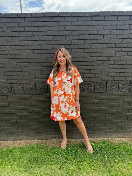Jaded Orange Dress