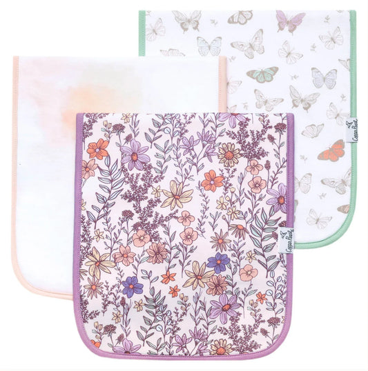 Copper Pearl Flora Burp Cloth Set