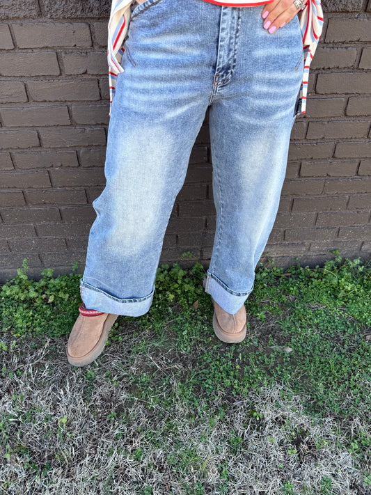 Rachel Cuffed Denim