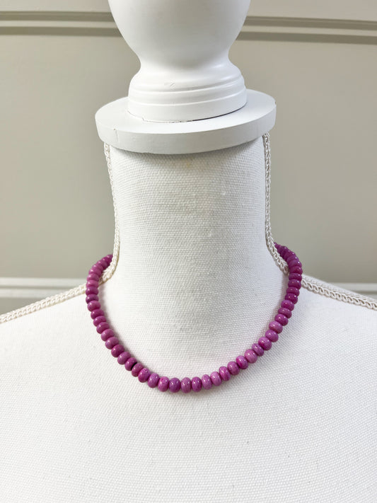 LUXE Beaded Necklace Magenta