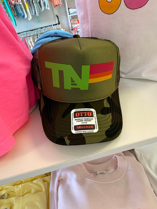 TN Stripe Trucker Hat Green