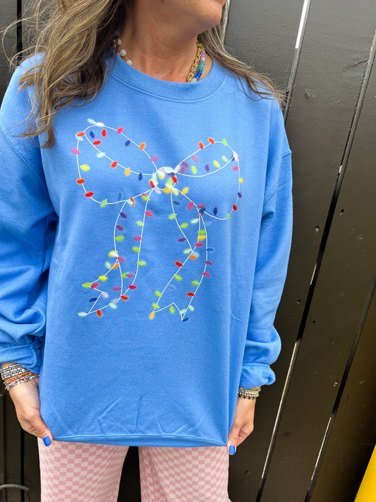 Lit Up Bow Sweatshirt