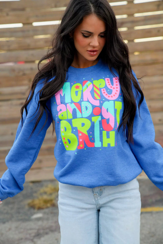 Merry & Bright Royal Sweatshirt