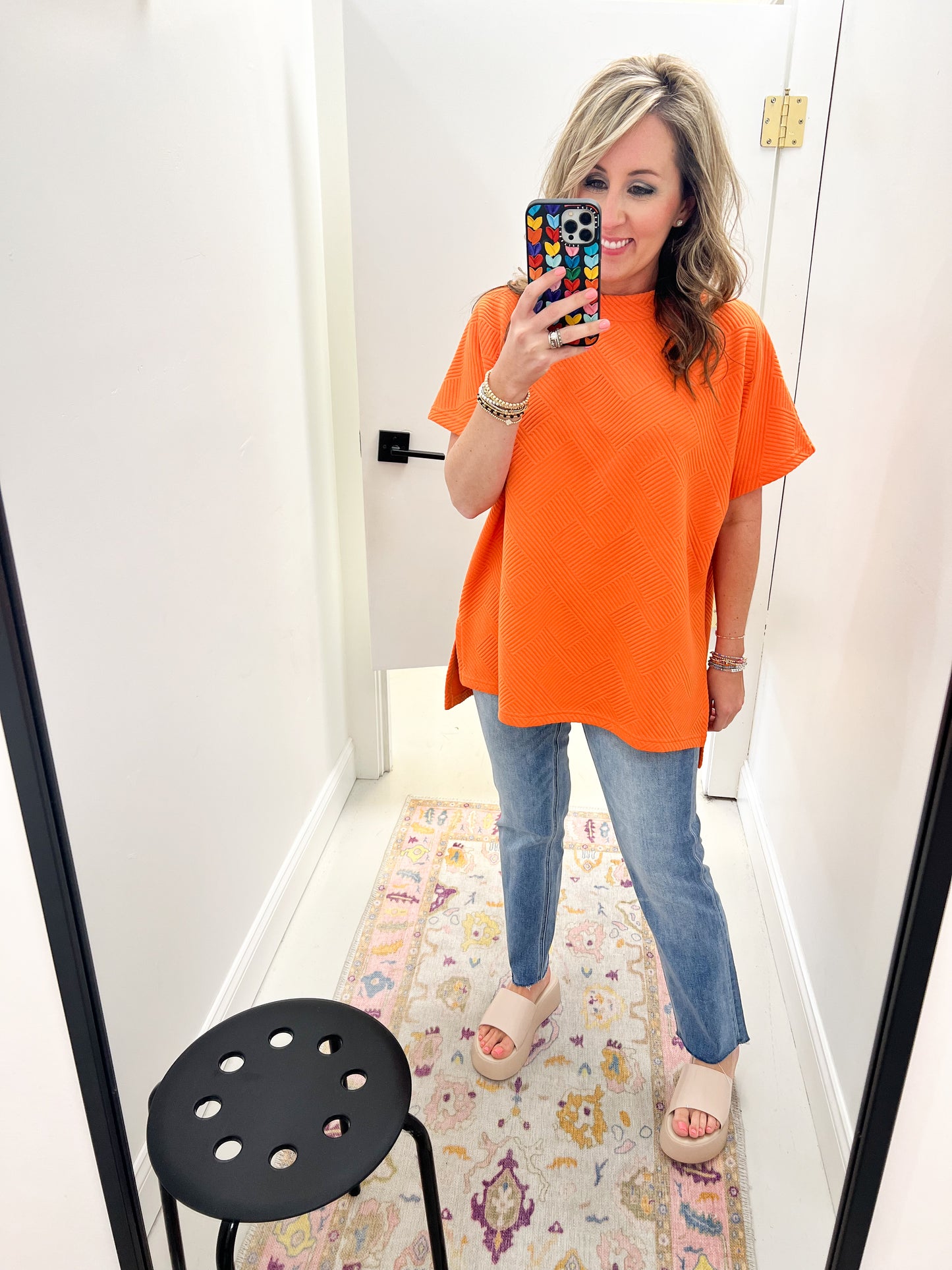 Let's Vacay Orange Top