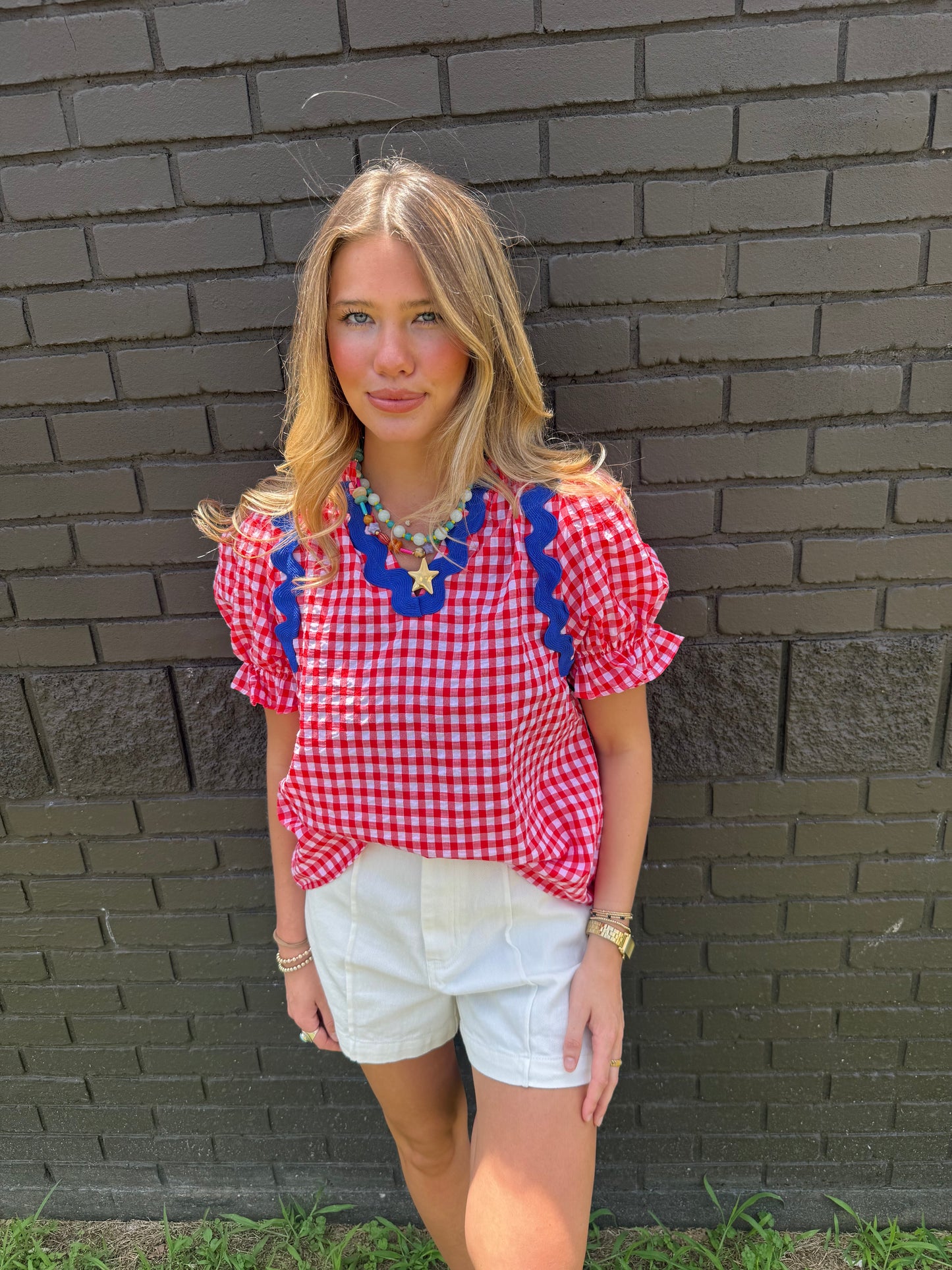 Indie Ric Rac Red Top