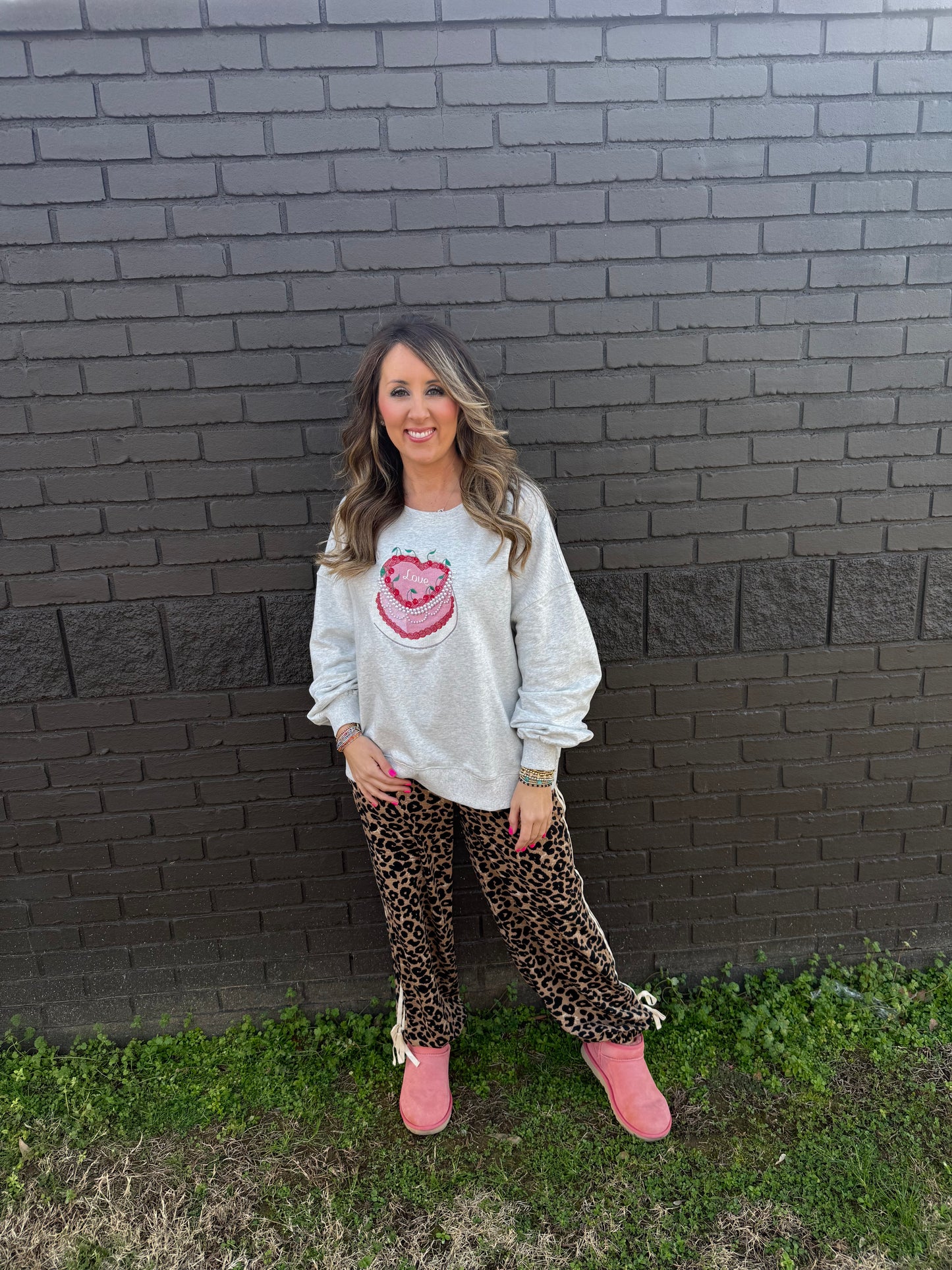 Leopard Waffle Joggers