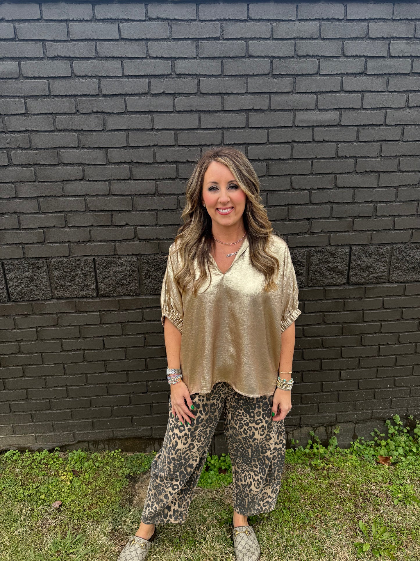 Shimmer My Way Gold Top