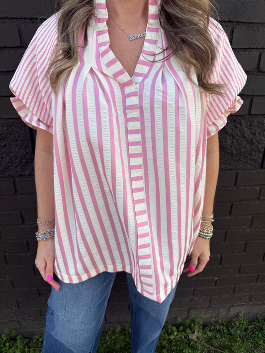 Piper Stripe Pink Top
