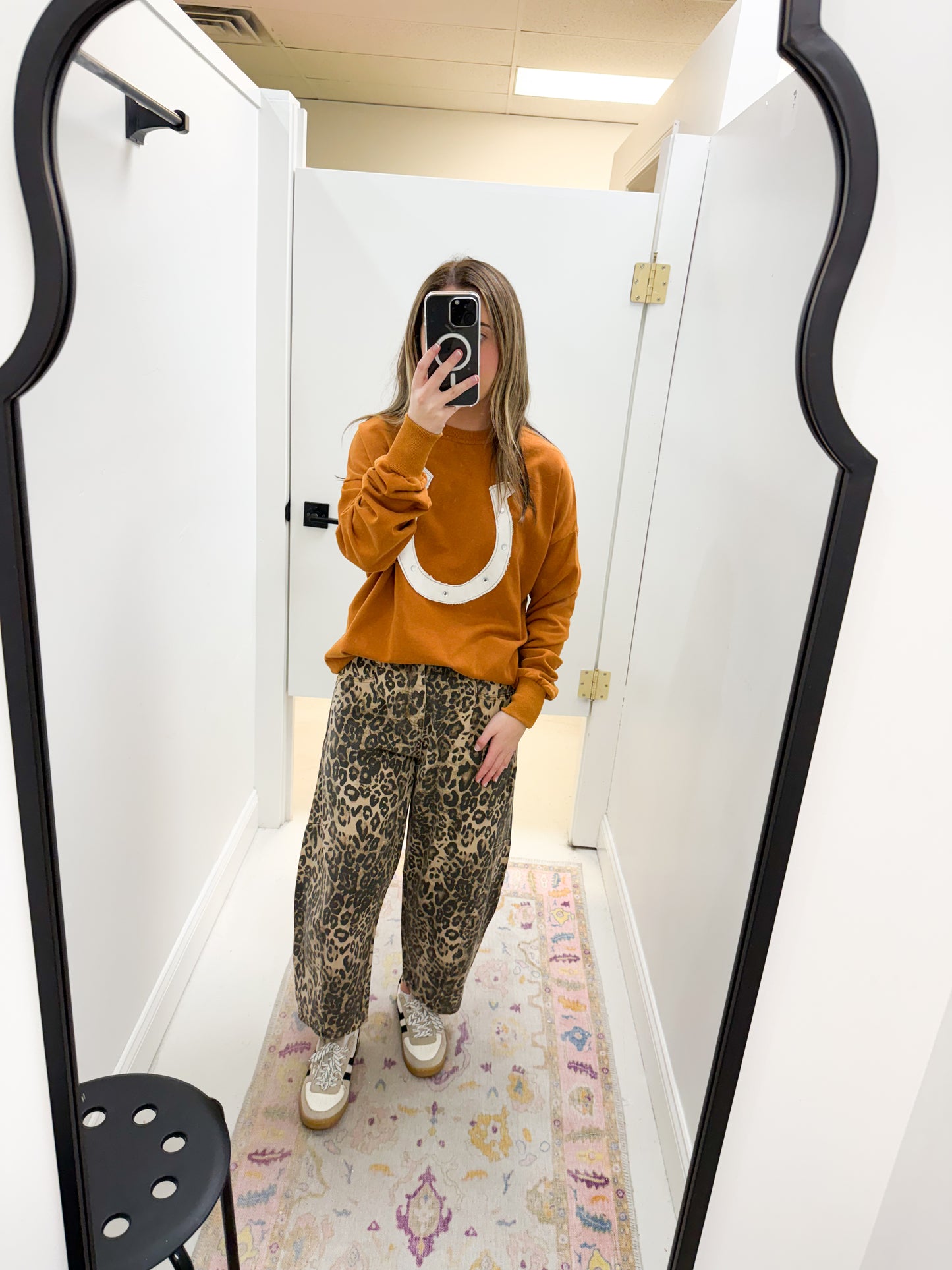 Lucky Horseshoe Camel Top