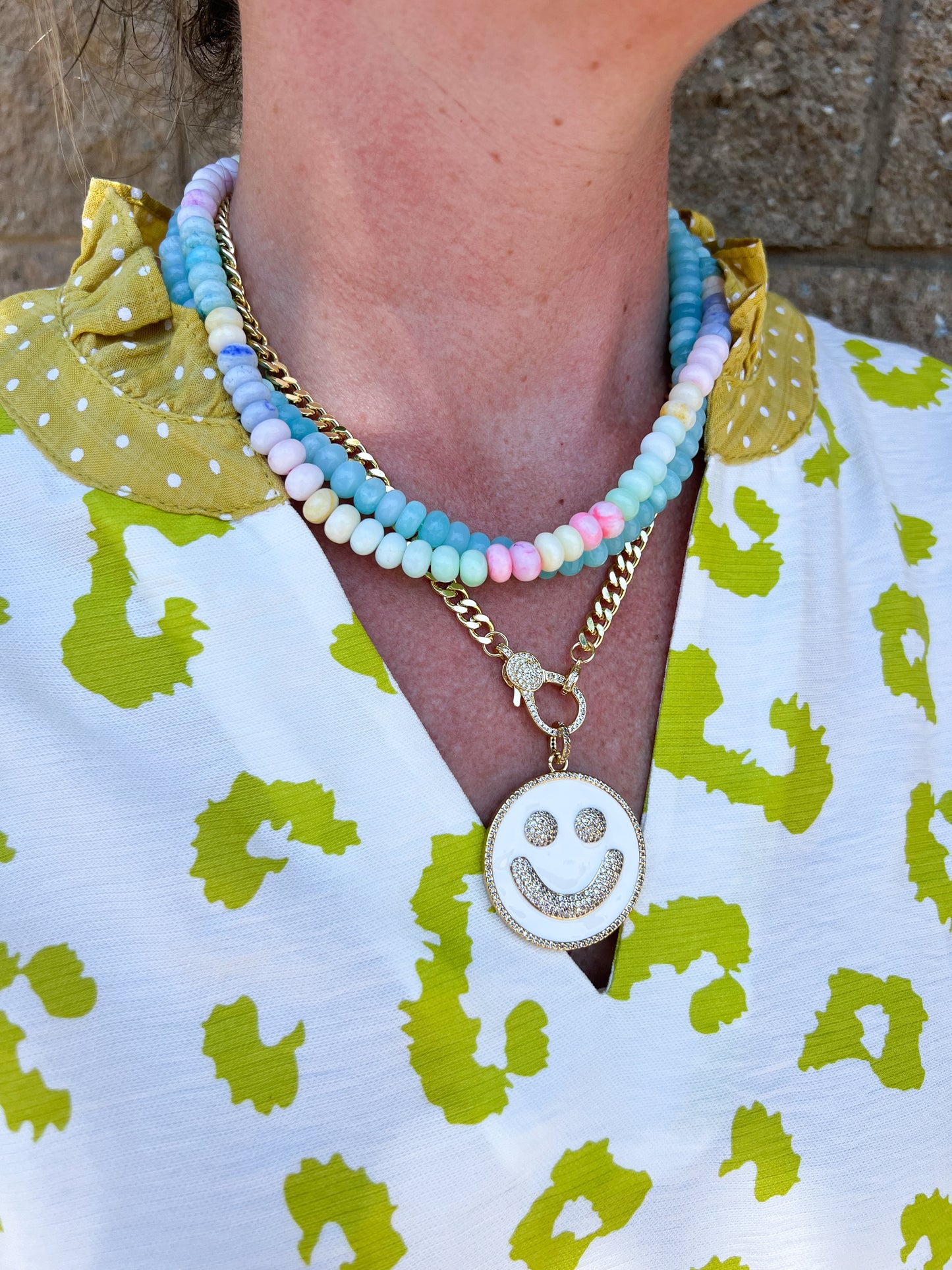 Smiley LUXE Necklace White