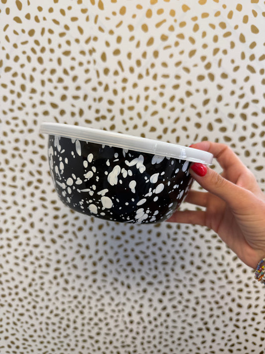 Black Swirl Medium Nesting Bowl