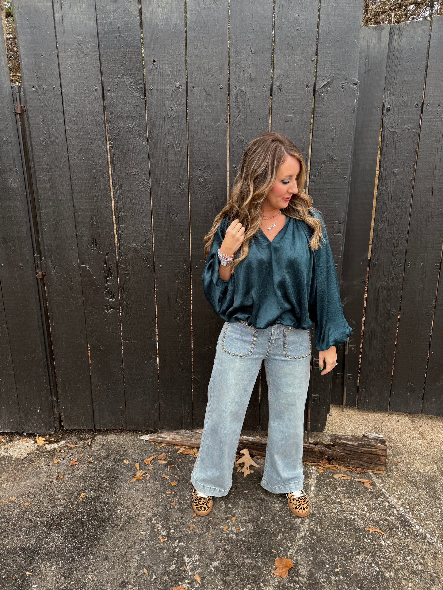 Out On The Town Green Top