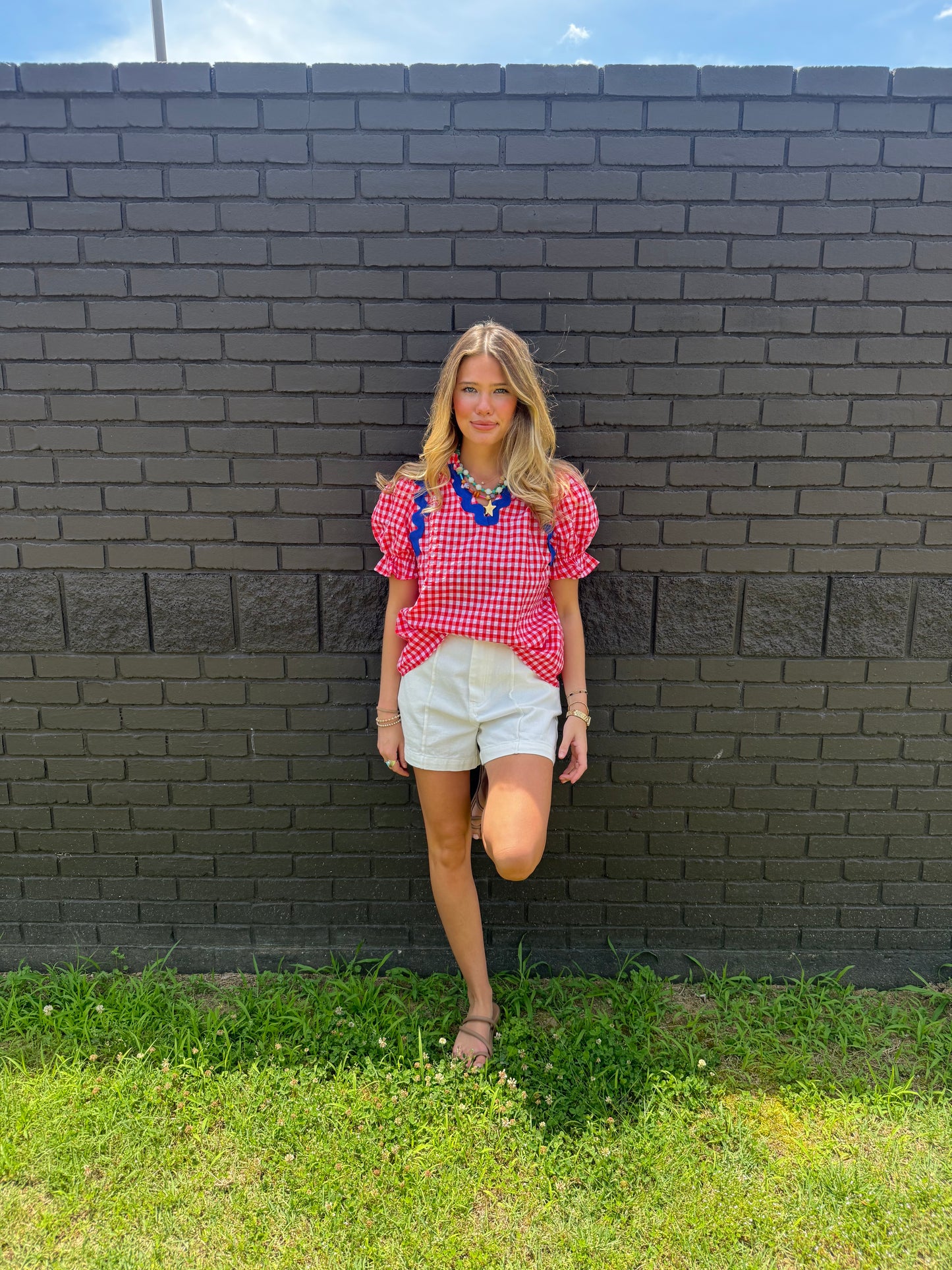 Indie Ric Rac Red Top