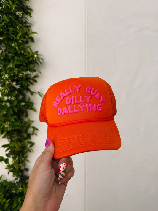 Dilly Dally Trucker Orange