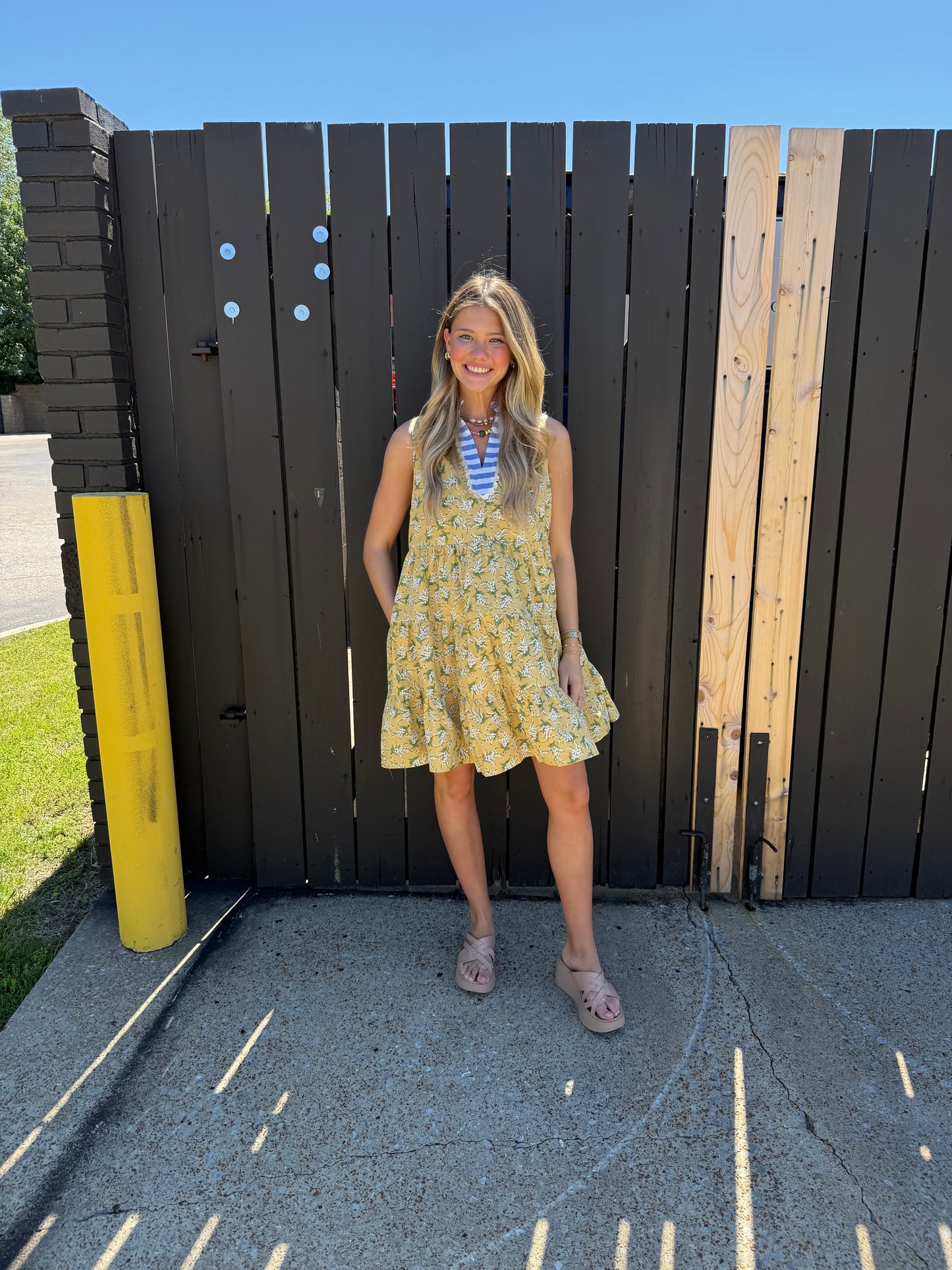 Baylor Floral Stripe Dress