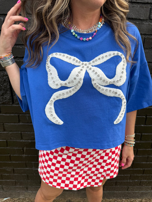 Betsy Bow Top Blue
