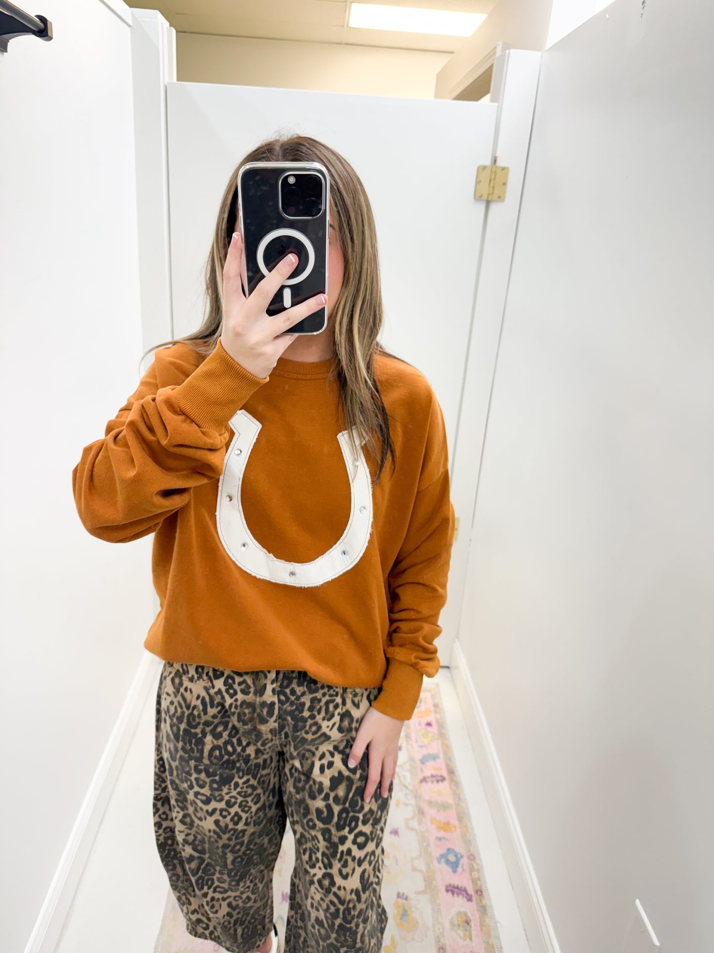 Lucky Horseshoe Camel Top