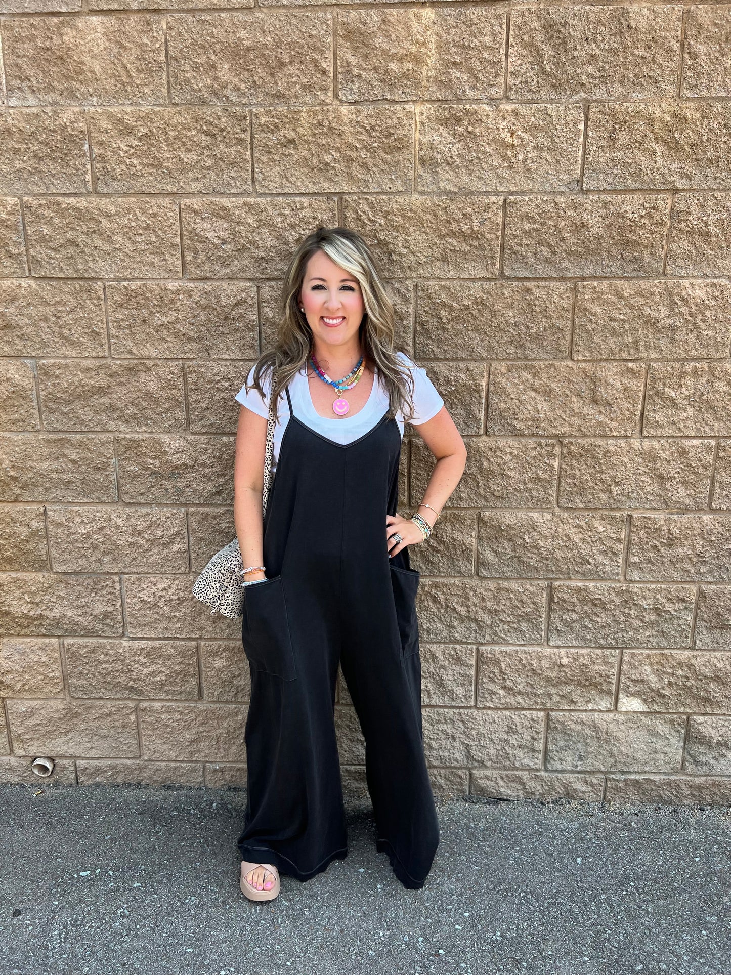 Avery Wide Leg Jumpsuit Black