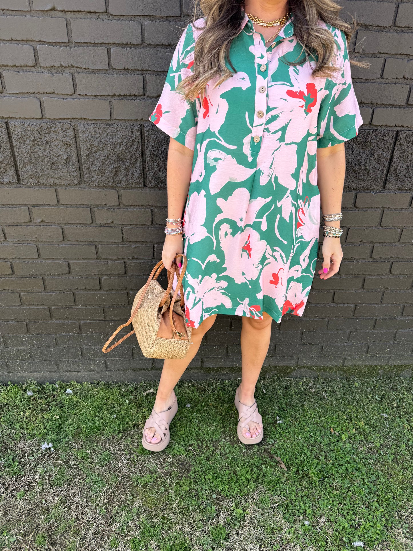 Jaded Floral Dress
