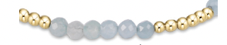 E Newton Blissful Pattern 2.5mm Bead Bracelet - Aquamarine