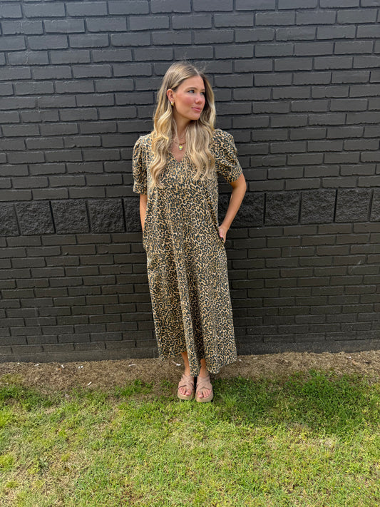 Laken Leopard Midi