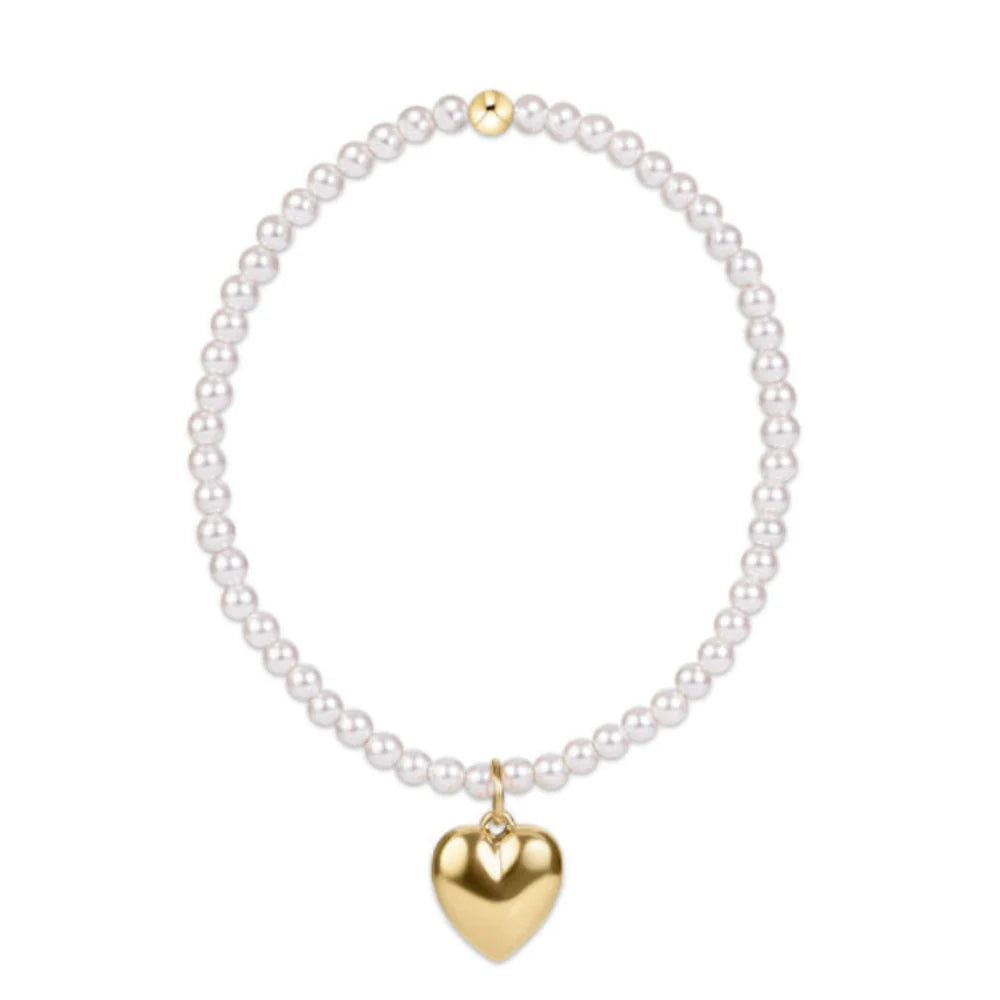 E Newton Classic Pearl 3mm Love Plush Bracelet