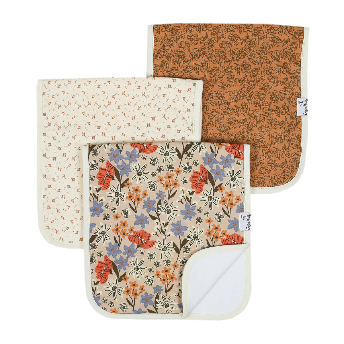 Copper Pearl Burp Cloths Eden