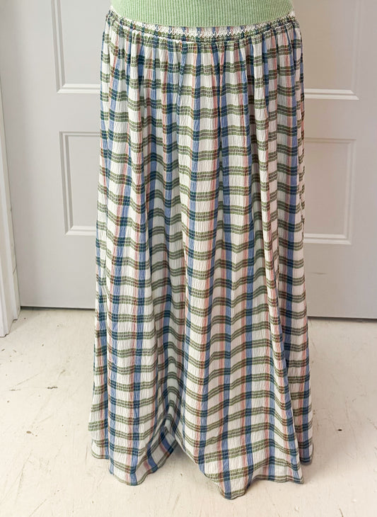 Penelope Plaid Maxi Skirt