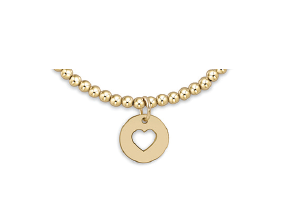 Extends Classic Gold 3mm Love Disc Bracelet