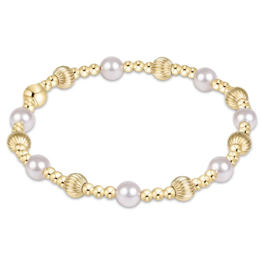 Extends Dignity Sincerity Gold 5mm Pearl Bracelet
