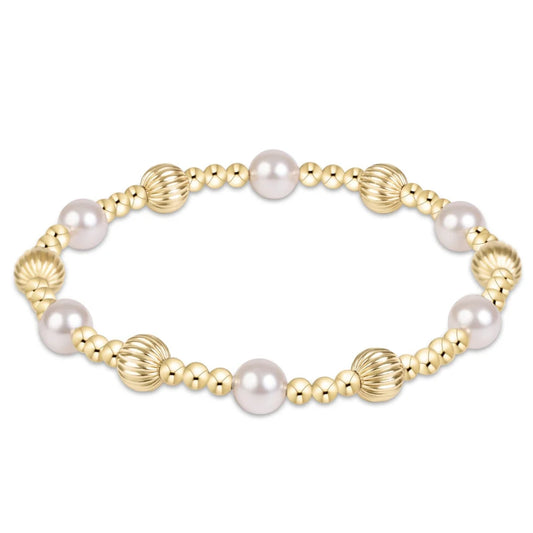Extends Dignity Sincerity Gold 6mm Pearl Bracelet