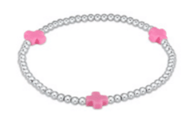 Extends - Signature Cross Sterling Pattern Bright Pink