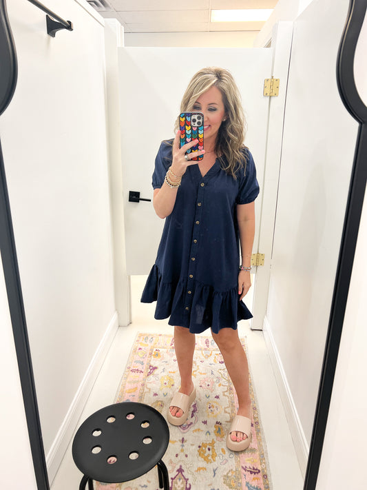 Maxwell Navy Dress